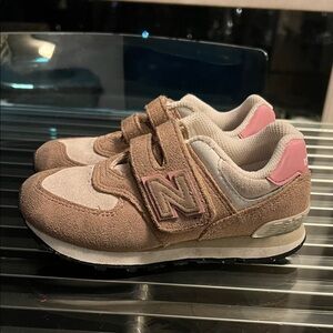 New Balance Kids' Sneakers in Pink and Tan